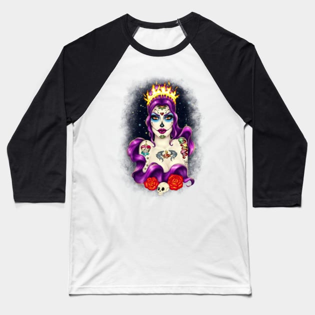 LA SANTA MUERTE Baseball T-Shirt by Gisele_Constantino